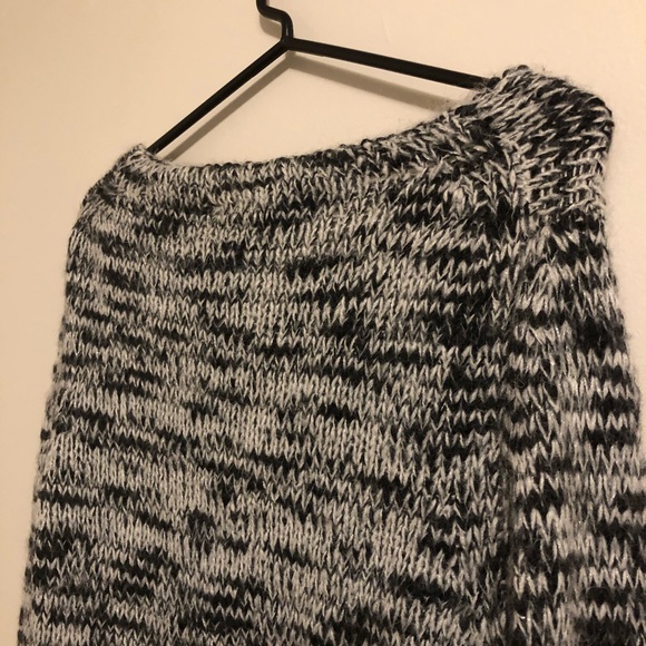 Maje Metallic Black/Grey Slouchy Knit Sweater π€π€ - Picture 5 of 5